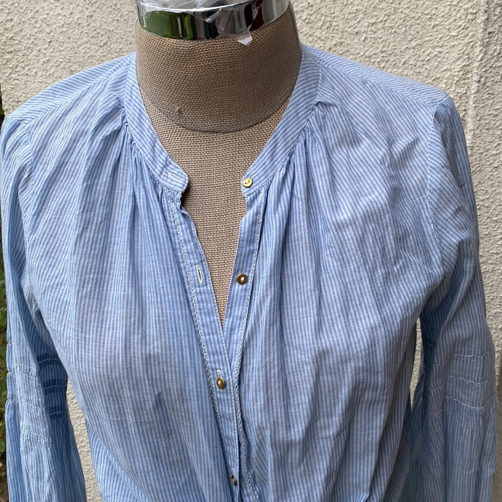 Ulla Johnson from Neiman’s 100% cotton lovely thin blue & white striped blouse - Picture 3 of 12